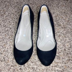 Black Velvet Rockport Wedges Size 7.5